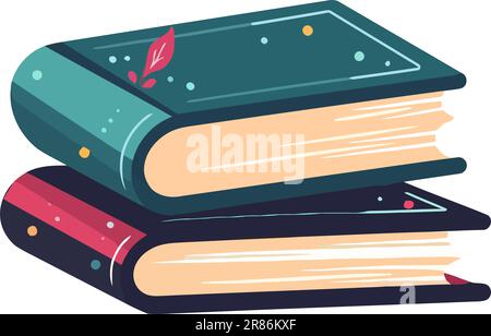 Stack of books, symbol of education and learning Stock Vector