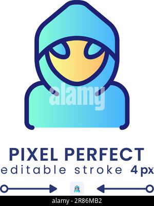 Hacker gradient fill desktop icon Stock Vector