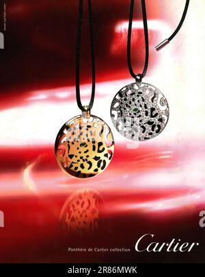 Panthère De Cartier Collection advert in a Collections magazine 2014 Stock Photo