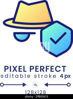 Virtual private network gradient fill desktop icon Stock Vector
