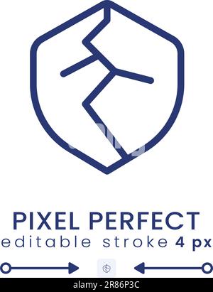 Security weaknesses linear desktop icon Stock Vector