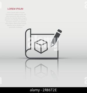 Prototype icon in flat style. Startup vector illustration on white isolated background. Model development business concept. Stock Vector