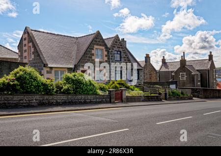 Lerwick Town street scene, Shetland Islands, Scotland. Main town and port of the Shetland archipelago, Scotland - 18th of July 2012 Stock Photo