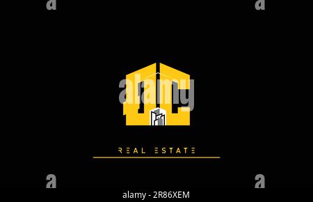 Real Estate letters Modern Creative logo QC , CQ Stock Vector
