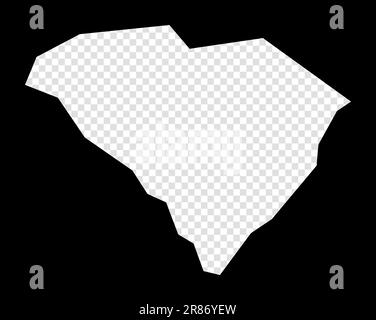 South Carolina, state of USA - solid black outline map of country area ...