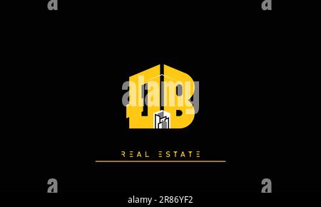 Real Estate letters Modern Creative logo QB , BQ Stock Vector