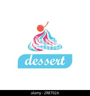 Dessert logo design Vector icon illustration template Stock Vector