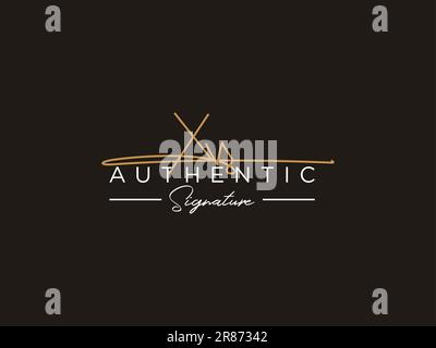 XV Signature Logo Template Vector. Stock Vector