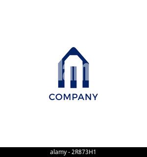 M Pen Logo Artistic For Education or your company Stock Vector