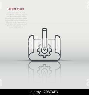 Prototype icon in flat style. Startup vector illustration on white isolated background. Model development business concept. Stock Vector