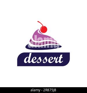 Dessert logo design Vector icon illustration template Stock Vector