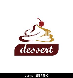 Dessert logo design Vector icon illustration template Stock Vector