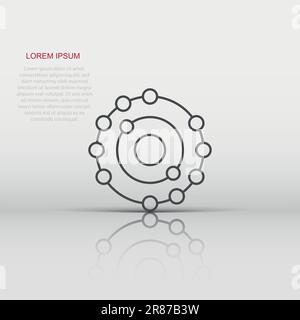 Antioxidant icon in flat style. Molecule vector illustration on white isolated background. Detox business concept. Stock Vector
