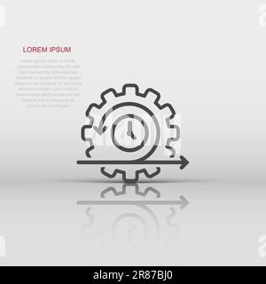 Agile icon in flat style. Flexible vector illustration on white isolated background. Arrow cycle business concept. Stock Vector