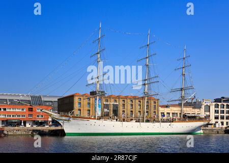 The full-rigged former training ship of the French Navy named Duchesse Anne in Dunkirk (Nord), France Stock Photo