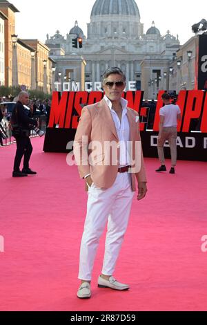 Rome, Italy. 19th June, 2023. Esai Morales attends the red carpet of the Rome Global premiere of the movie Mission impossible dead reckoning part1 at Via della Conciliazione. Credit: SOPA Images Limited/Alamy Live News Stock Photo