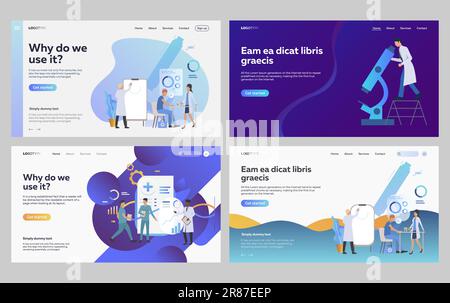 Set of doctors examining patient health Stock Vector