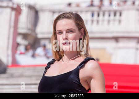 June 19, 2023, Rome, Italy: Rebecca Ferguson attends the red carpet of the film ''Mission: Impossible - Dead reckoning Part 1'' on the Spanish Steps in Rome on June 19, 2023 (Credit Image: © Matteo Nardone/Pacific Press via ZUMA Press Wire) EDITORIAL USAGE ONLY! Not for Commercial USAGE! Stock Photo