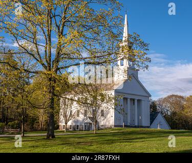 The Phillipston Congregational Church on the Town Common Stock Photo