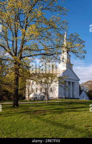 The Phillipston Congregational Church on the Town Common Stock Photo