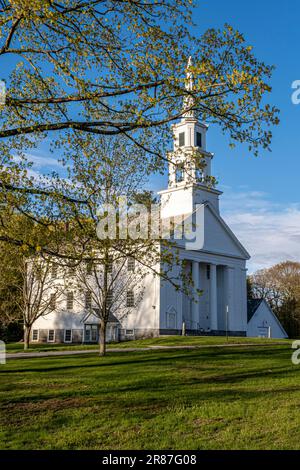 The Phillipston Congregational Church on the Town Common Stock Photo