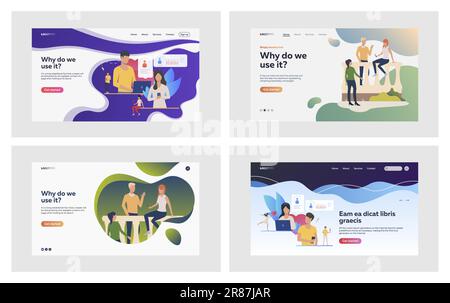 Offline and online communication set Stock Vector