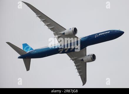 Paris, Boeing 777X aircraft during the 54th International Paris Air ...