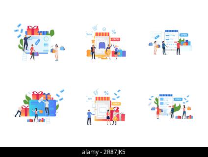 Loyalty program set Stock Vector