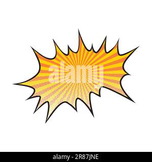 Comic Halftone Pop Art Burst Explosion Stock Vector