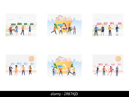 Global community set Stock Vector