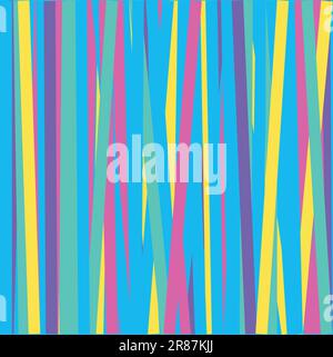 Horizontal banner of colorful rainbow colored vertical stripes Stock Vector