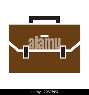 Briefcase Icon Flat Style. Vector Illustration Stock Vector