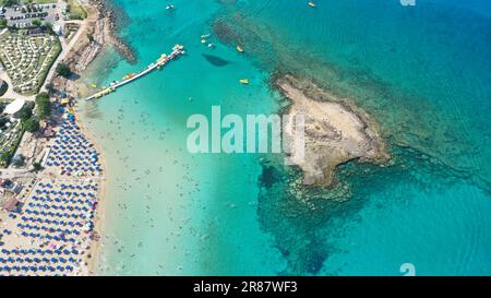 Beautiful aerial view of Fig Tree Bay in Protaras Cyprus Stock Photo