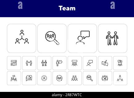 Team icons Stock Vector