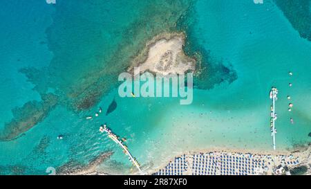 Beautiful aerial view of Fig Tree Bay in Protaras Cyprus Stock Photo