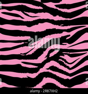 Tiger and zebra texture abstract background orange black.Background pattern texture tiger and zebra stripe black jungle safari. Tiger and zebra seamle Stock Vector