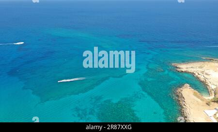 Beautiful aerial view of Fig Tree Bay in Protaras Cyprus Stock Photo