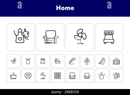 Farming line icon set Stock Vector