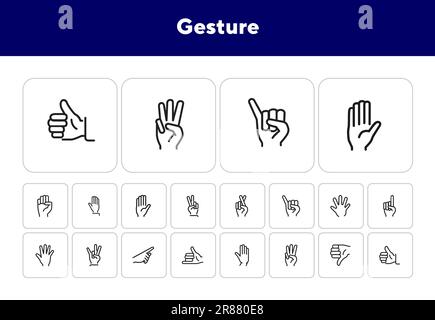 Gesture icon Stock Vector
