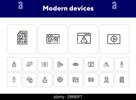 Modern devices icons Stock Vector