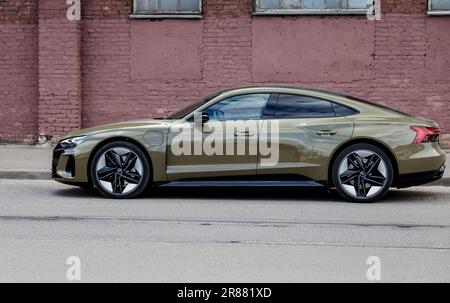 Minsk, Belarus, June 2023 - Audi e-tron GT is a battery electric executive car Stock Photo