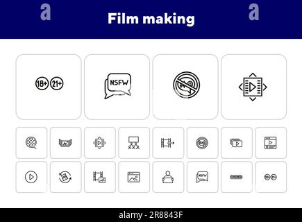 Film making icons Stock Vector