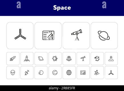 Space shuttle linear icon Stock Vector Image & Art - Alamy