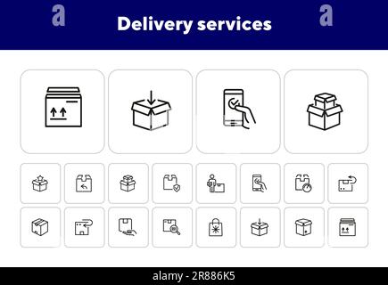 Delivery Services Icon Set Stock Vector Image & Art - Alamy