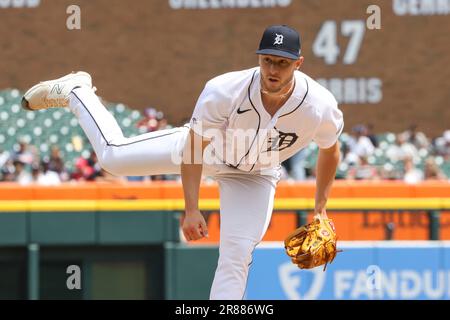 Detroit Tigers relief pitcher Brendan White throws against the Minnesota  Twins in the 10th inning of a baseball game, Sunday, June 25, 2023, in  Detroit. (AP Photo/Paul Sancya Stock Photo - Alamy