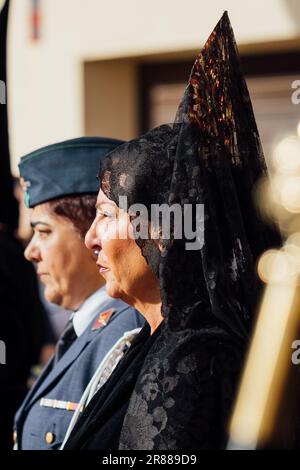 Zamora, Spain - April 7, 2023: Scene during the Easter Week processions in Zamora. Stock Photo