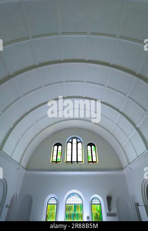 Interior of the mourning hall of the New Jewish Cemetery, Nuremberg, Middle Franconia, Bavaria, Germany Stock Photo