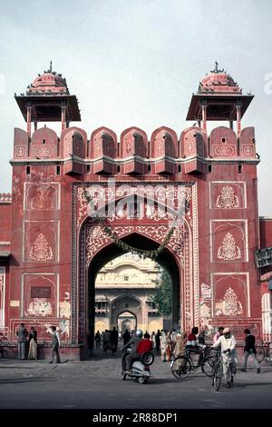 Ajmeri Gate in Jaipur, Rajasthan, India, Asia Stock Photo