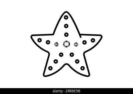 Starfish icon. Line icon style design. Simple vector design editable Stock Vector