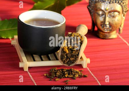 Steamed (Radix (gastropod) ) Rhubarb Root, Rhubarb Root Tea et Rhizoma (Rehum palmatum) (Rheum tanguticum) (Rheum officinale), Steamed Rhubarb Root Stock Photo